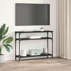 Tavolo consolle Rovere Nero 100 x 29 x 75 cm Legno multistrato 882201