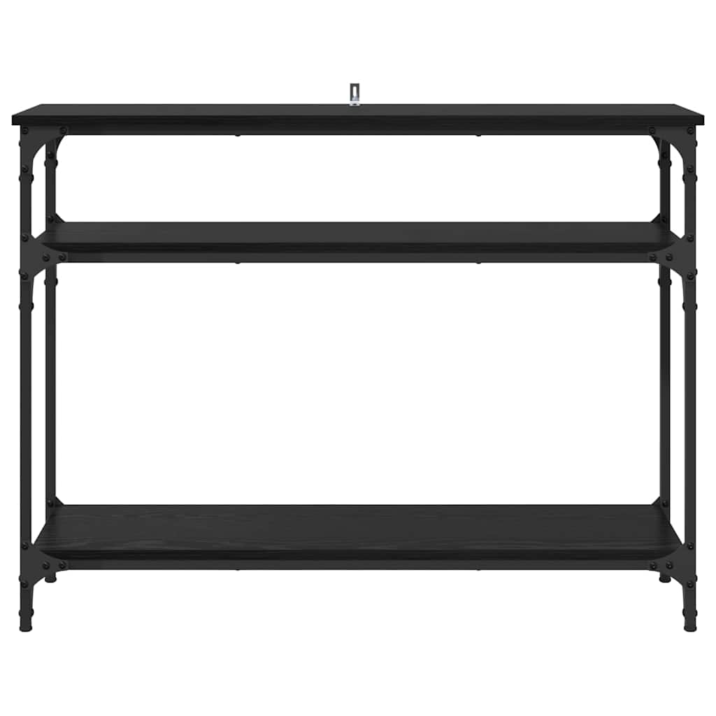 Tavolo consolle Rovere Nero 100 x 29 x 75 cm Legno multistrato 882201