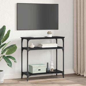 Tavolo consolle Rovere Nero 75 x 29 x 75 cm Legno multistrato 882204