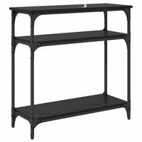 Tavolo consolle Rovere Nero 75 x 29 x 75 cm Legno multistrato 882204