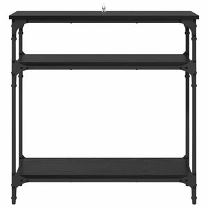 Tavolo consolle Rovere Nero 75 x 29 x 75 cm Legno multistrato 882204