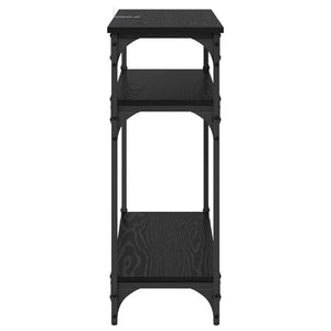 Tavolo consolle Rovere Nero 75 x 29 x 75 cm Legno multistrato 882204