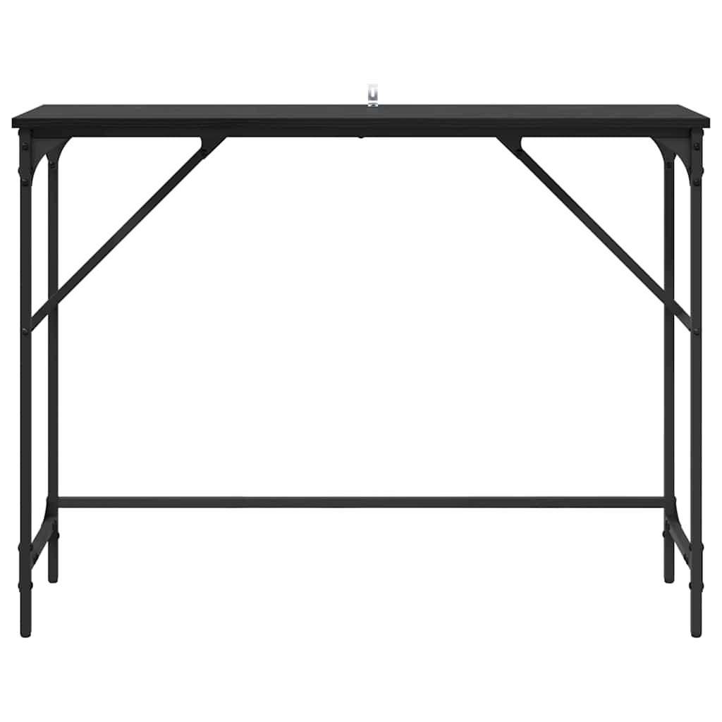 Tavolo consolle Rovere Nero 100 x 32 x 75 cm Legno multistrato 882207