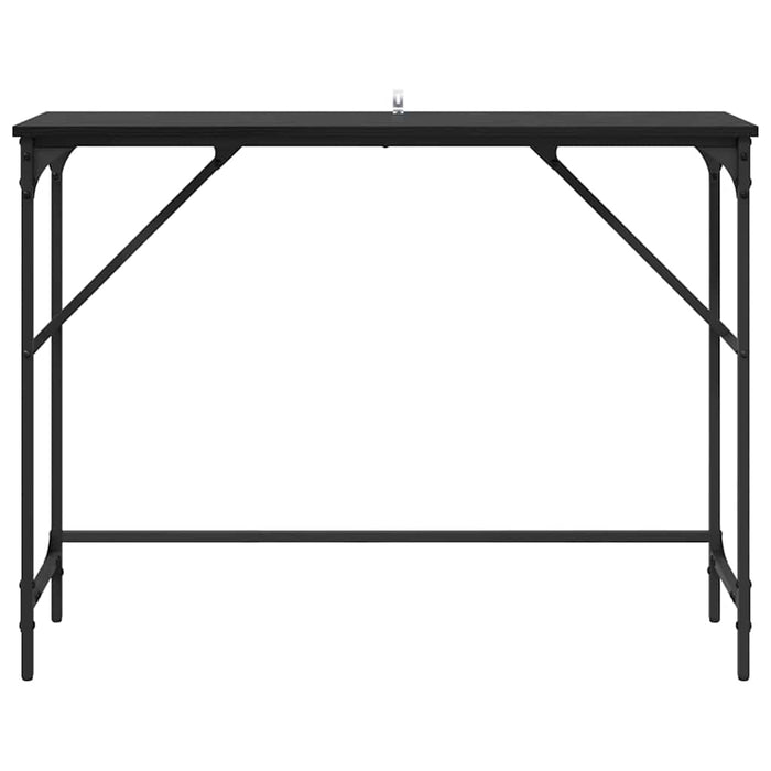 Tavolo consolle Rovere Nero 100 x 32 x 75 cm Legno multistrato 882207