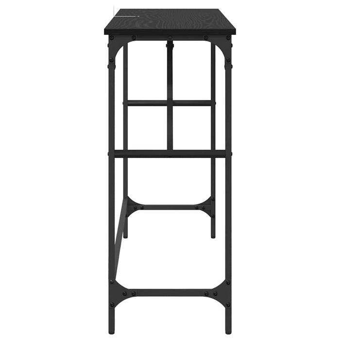 Tavolo consolle Rovere Nero 100 x 32 x 75 cm Legno multistrato 882207