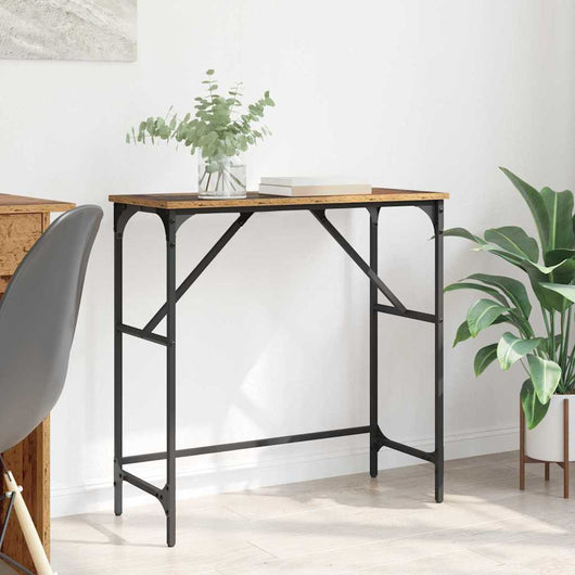 Tavolo consolle Legno vecchio 75 x 32 x 75 cm Legno multistrato 882208