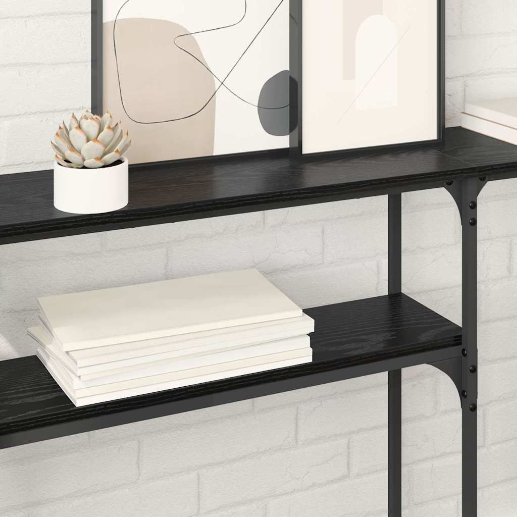 TavoloConsolle Rovere nero 145x22.5x75cm Legno multistrato 882216