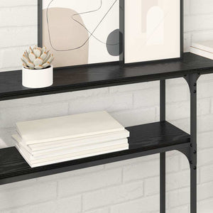 TavoloConsolle Rovere nero 145x22.5x75cm Legno multistrato 882216