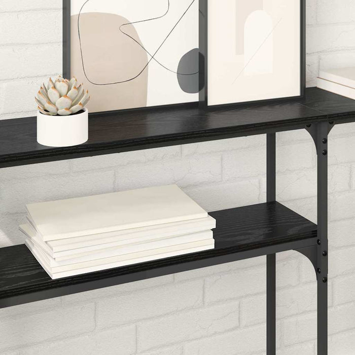 TavoloConsolle Rovere nero 145x22.5x75cm Legno multistrato 882216
