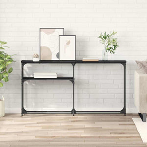 TavoloConsolle Rovere nero 145x22.5x75cm Legno multistrato 882216