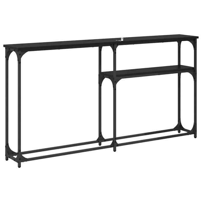 TavoloConsolle Rovere nero 145x22.5x75cm Legno multistrato 882216