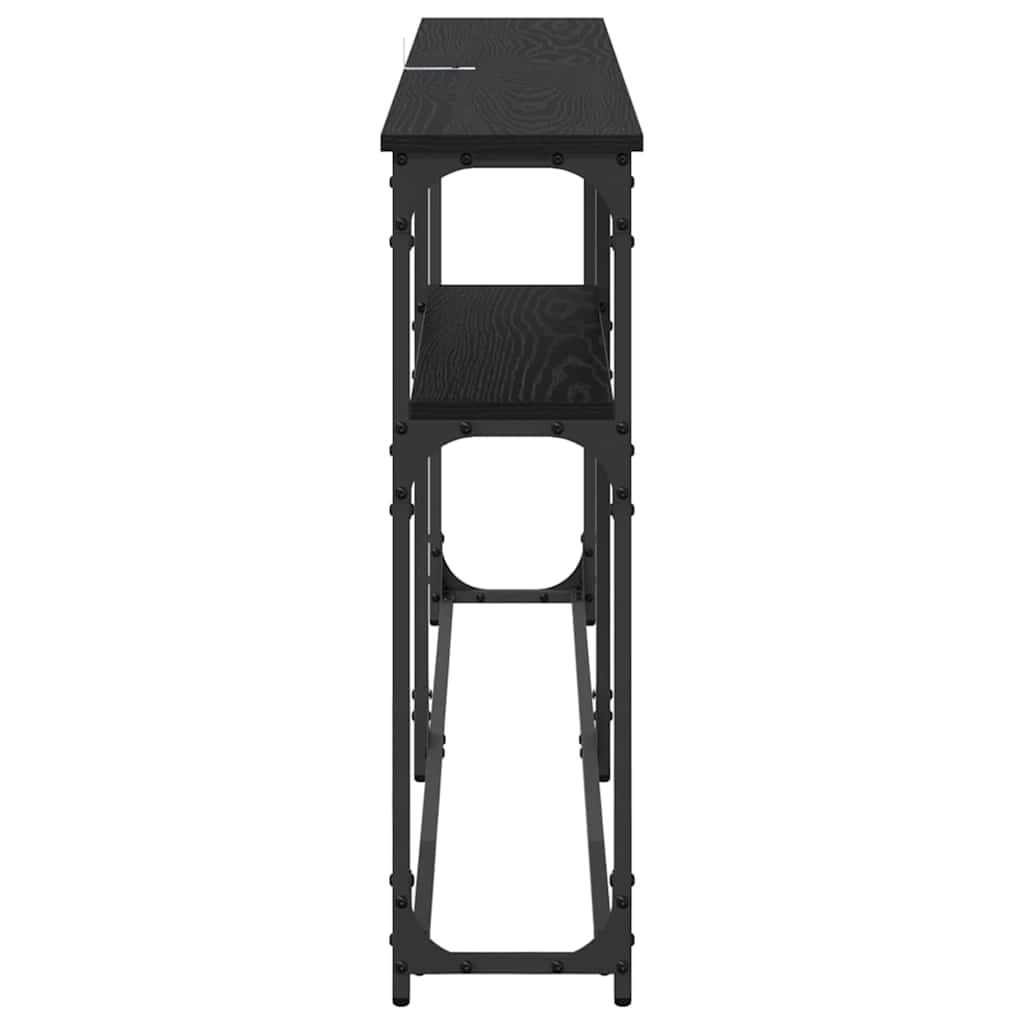 TavoloConsolle Rovere nero 145x22.5x75cm Legno multistrato 882216