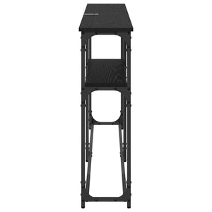 TavoloConsolle Rovere nero 145x22.5x75cm Legno multistrato 882216