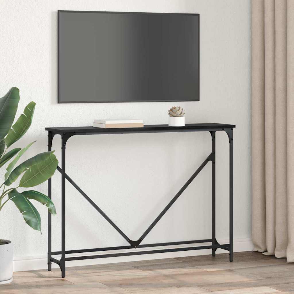 Tavolo consolle Rovere nero 102 x 22.5 x 75 cm 882222