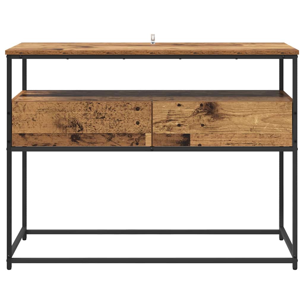 Tavolo consolle con cassetto Legno vecchio 100 x 40 x 75 cm 882227