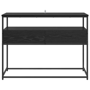 Tavolo consolle con cassetto Rovere Nero 100 x 40 x 75 cm 882229