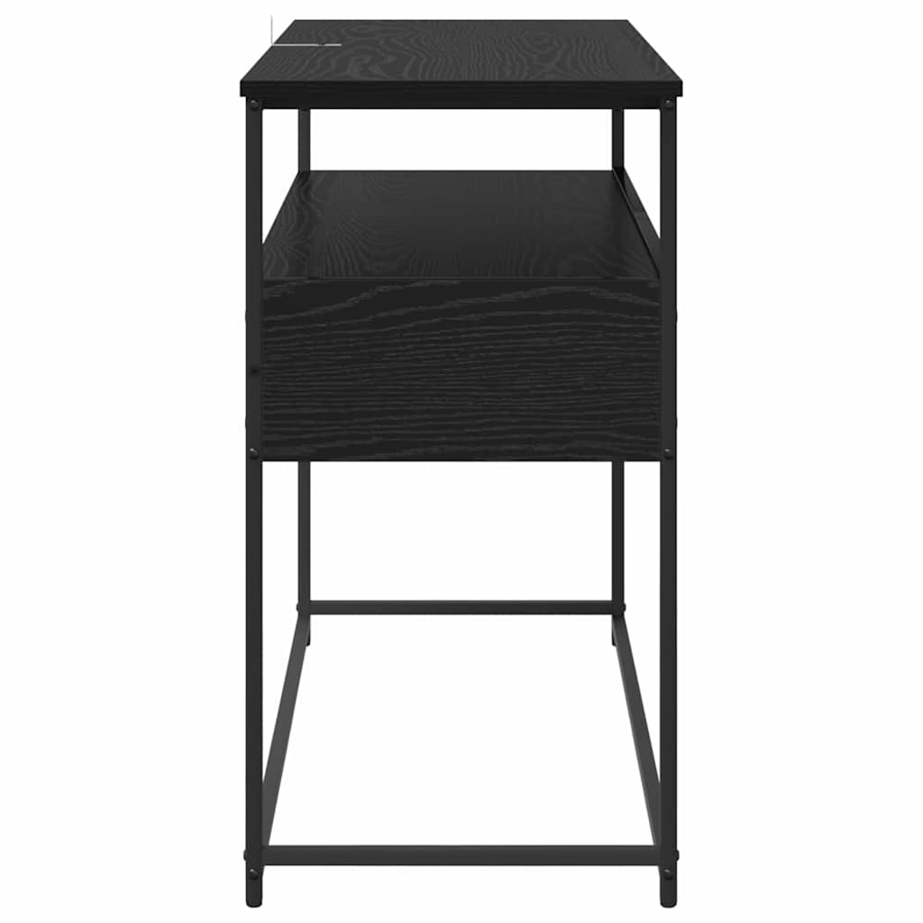 Tavolo consolle con cassetto Rovere Nero 100 x 40 x 75 cm 882229