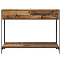 Tavolo consolle con cassetto Legno vecchio 100 x 34,5 x 75 cm 882241