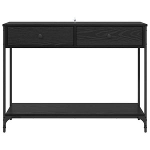 Tavolo consolle con cassetto Rovere Nero 100 x 34,5 x 75 cm 882243
