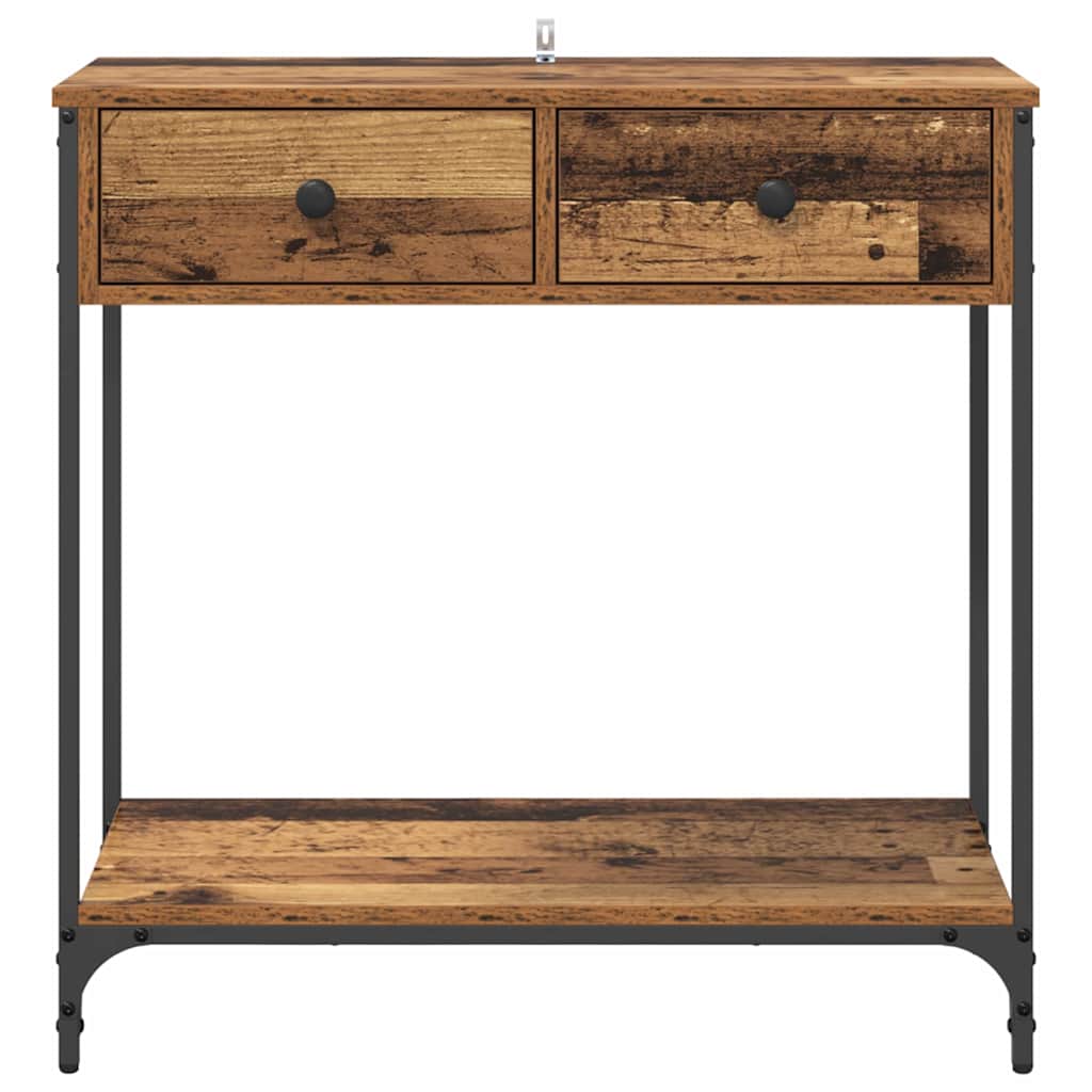 Tavolo consolle con cassetto Legno vecchio 75 x 34,5 x 75 cm 882248