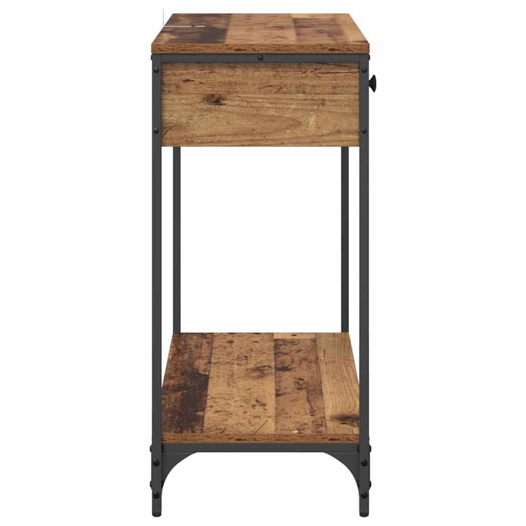Tavolo consolle con cassetto Legno vecchio 75 x 34,5 x 75 cm 882248