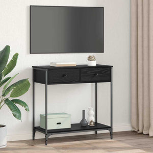 Tavolo consolle Rovere Nero 75 x 34,5 x 75 cm Legno multistrato 882250