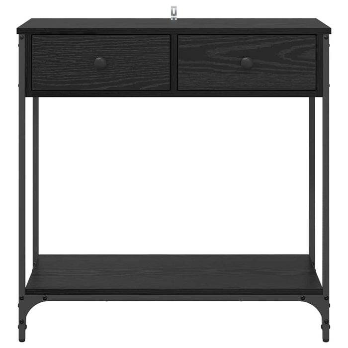 Tavolo consolle Rovere Nero 75 x 34,5 x 75 cm Legno multistrato 882250