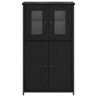 Credenza Rovere Nero 62 x 32 x 106,5 cm Legno multistrato 882253