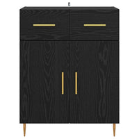 Credenza Rovere Nero 69,5 x 34 x 90 cm Legno multistrato 882265