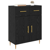 Credenza Rovere Nero 69,5 x 34 x 90 cm Legno multistrato 882265