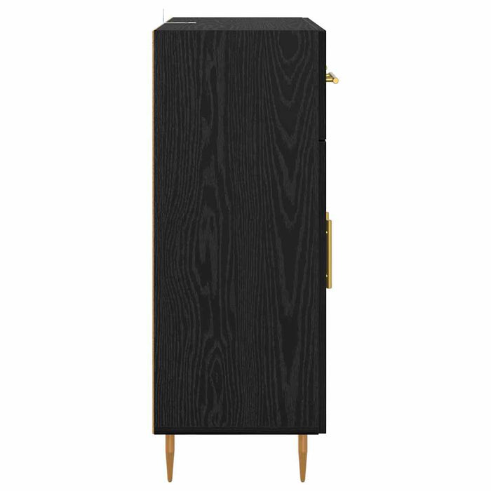 Credenza Rovere Nero 69,5 x 34 x 90 cm Legno multistrato 882265