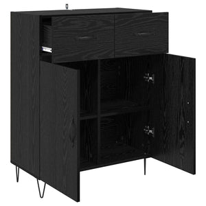 Credenza Rovere Nero 69,5 x 34 x 90 cm Legno multistrato 882274