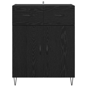 Credenza Rovere Nero 69,5 x 34 x 90 cm Legno multistrato 882274