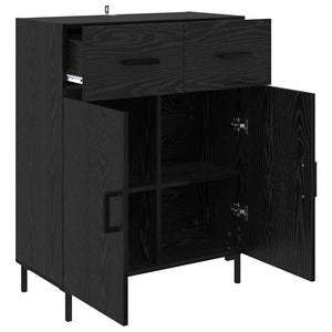 Credenza Rovere Nero 69,5 x 34 x 90 cm Legno multistrato 882283