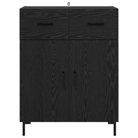 Credenza Rovere Nero 69,5 x 34 x 90 cm Legno multistrato 882283