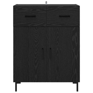 Credenza Rovere Nero 69,5 x 34 x 90 cm Legno multistrato 882283