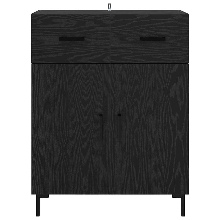 Credenza Rovere Nero 69,5 x 34 x 90 cm Legno multistrato 882283