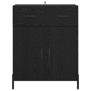 Credenza Rovere Nero 69,5 x 34 x 90 cm Legno multistrato 882292