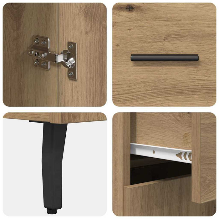 Credenza Rovere artigianale 69,5 x 34 x 90 cm Legno multistrato 882300