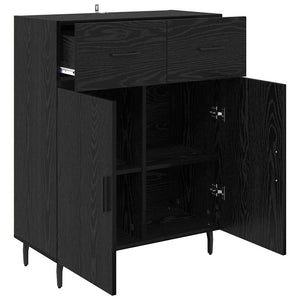 Credenza Rovere Nero 69,5 x 34 x 90 cm Legno multistrato 882301