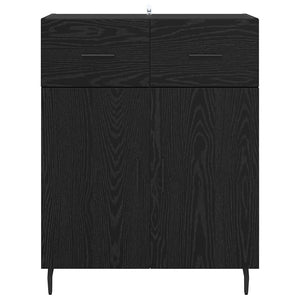 Credenza Rovere Nero 69,5 x 34 x 90 cm Legno multistrato 882301