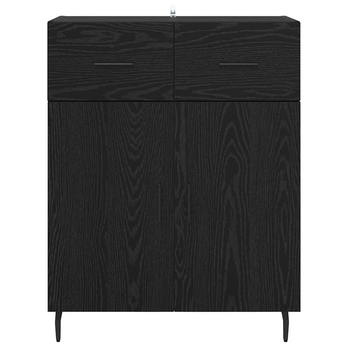 Credenza Rovere Nero 69,5 x 34 x 90 cm Legno multistrato 882301