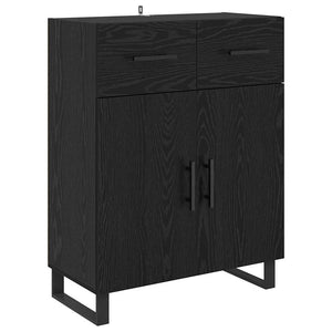 Credenza Rovere Nero 69,5 x 34 x 90 cm Legno multistrato 882310