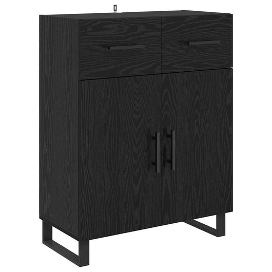 Credenza Rovere Nero 69,5 x 34 x 90 cm Legno multistrato 882310