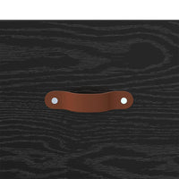 Mobiletto da comodino a parete Rovere Nero 35 x 35 x 20 cm 882337