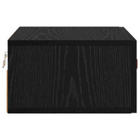 Mobiletto da comodino a parete Rovere Nero 35 x 35 x 20 cm 882337