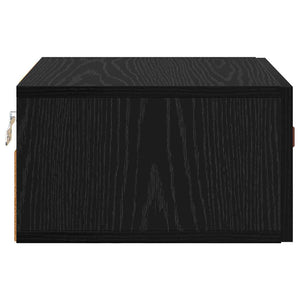 Mobiletto da comodino a parete Rovere Nero 35 x 35 x 20 cm 882337