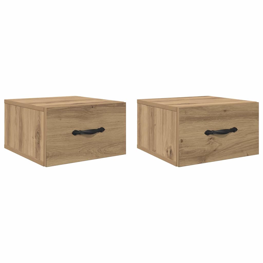 Armadio da Notte 2 pcs rovere artigianale 35 x 35 x 20 cm 882353