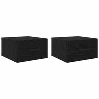 Armadio da Notte con cassetto 2 pcs Rovere nero 35 x 35 x 20 cm 882371