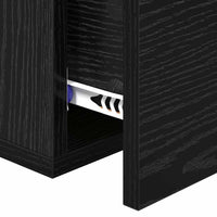 Armadio da Notte Rovere nero 35 x 35 x 20 cm Legno multistrato 882404